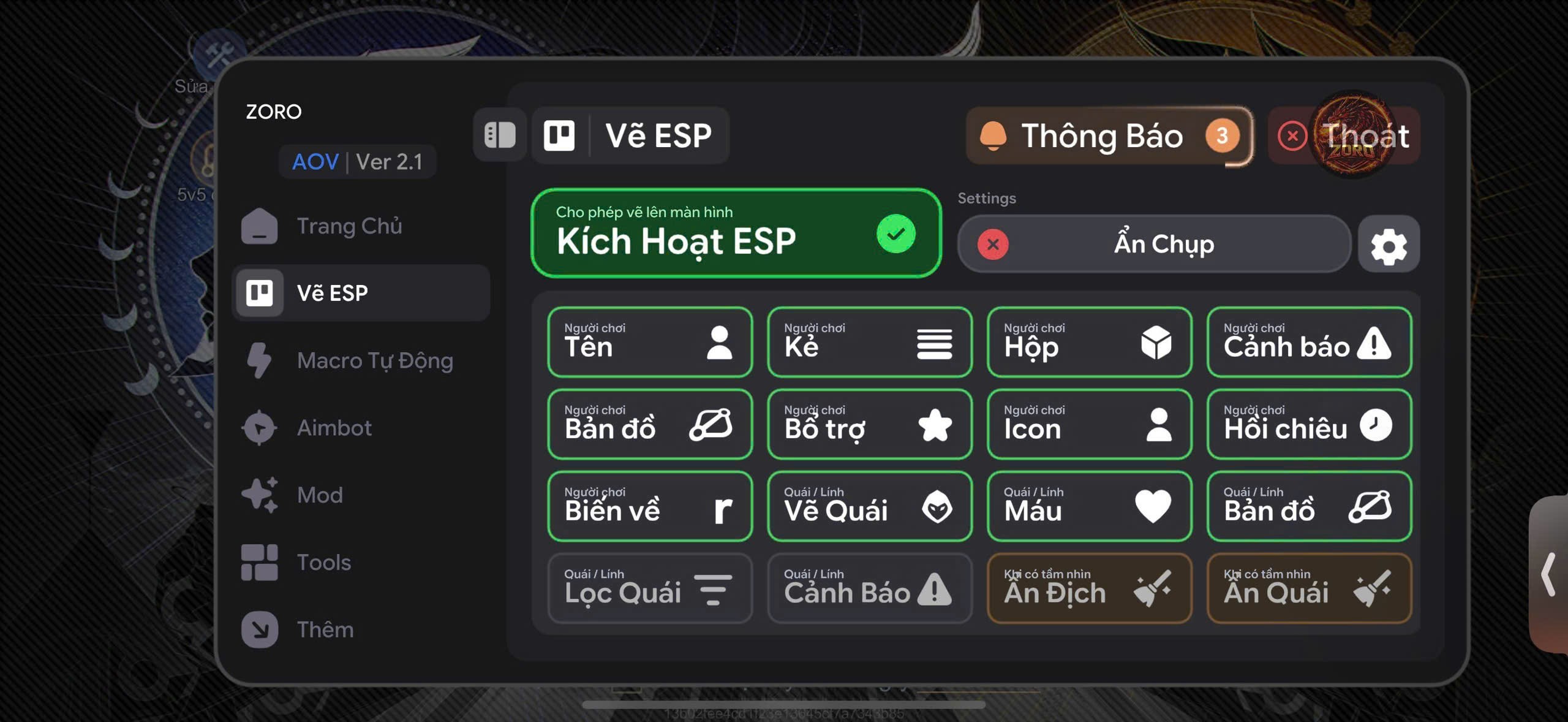 IOS ESP chống tố
